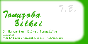 tonuzoba bilkei business card